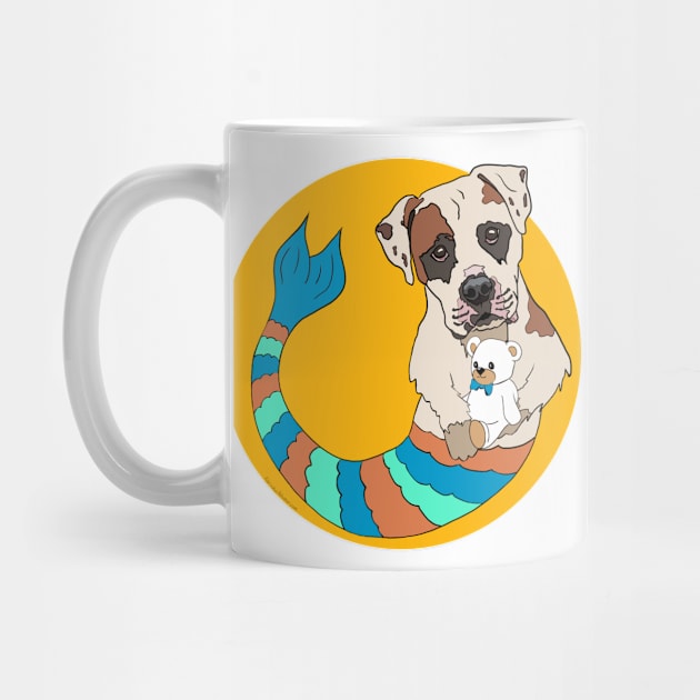 Peetie the Pitbull Mermutt by abrushwithhumor